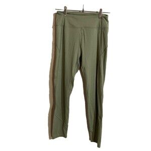 Pink Victoria's Secret Sport Leg Panels Yoga Leggings Olive Sage Green Sz Medium